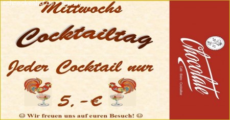 Mittwoch Cocktailtag Werbeplakat